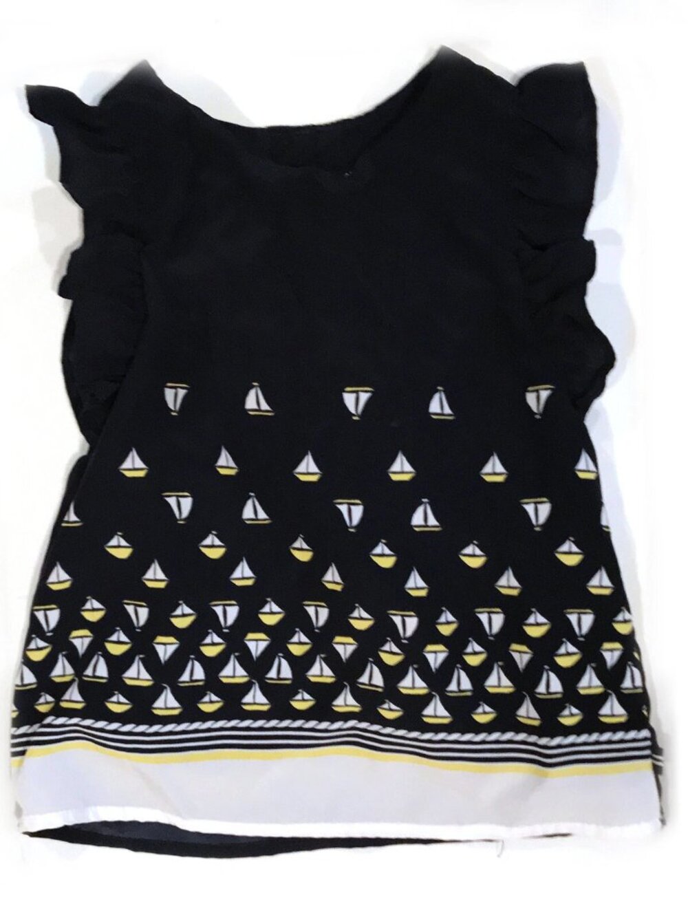 Nautica Navy Blue Girls Dress Sail Boats - sz 24m
